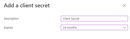 Azure Client Secret Description